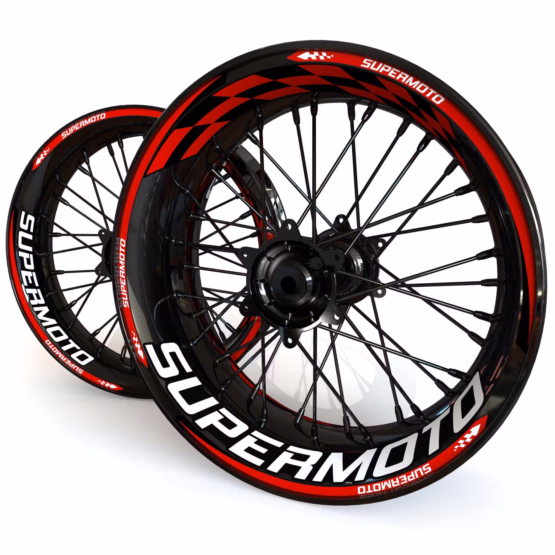 "Supermoto" Felgenaufkleber - "Checker"