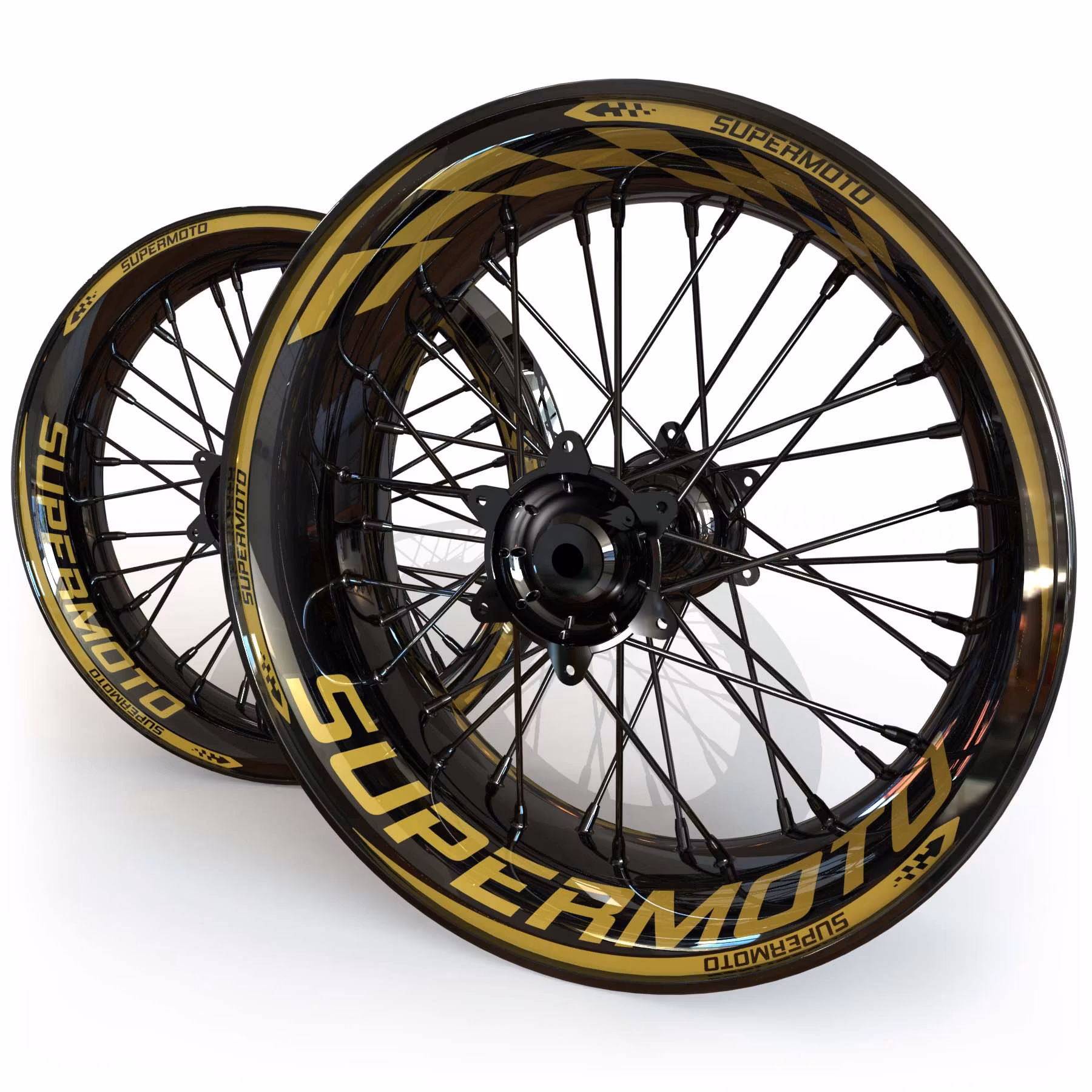 "Supermoto" Felgenaufkleber - "Checker"