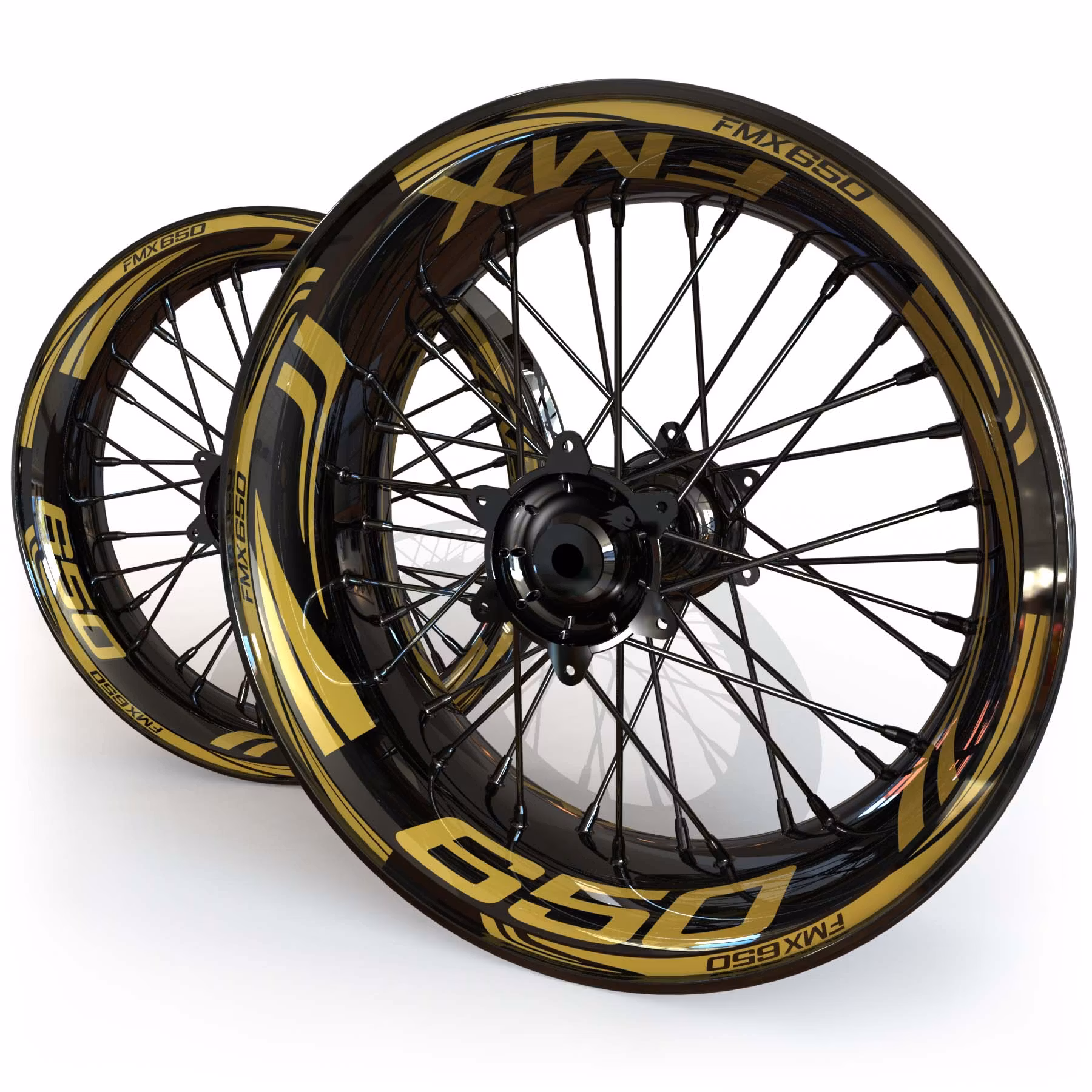 FMX650 Felgenaufkleber - "Wave"