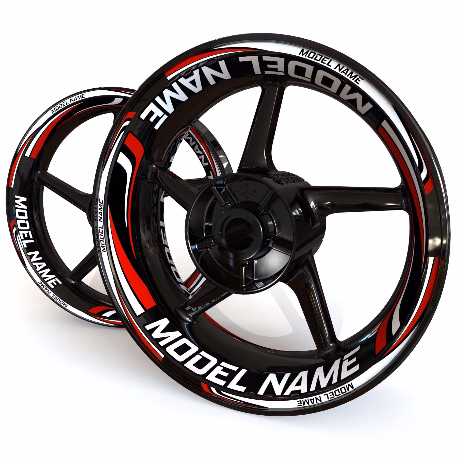 "Model Name" Wheel Stickers - "Wave"