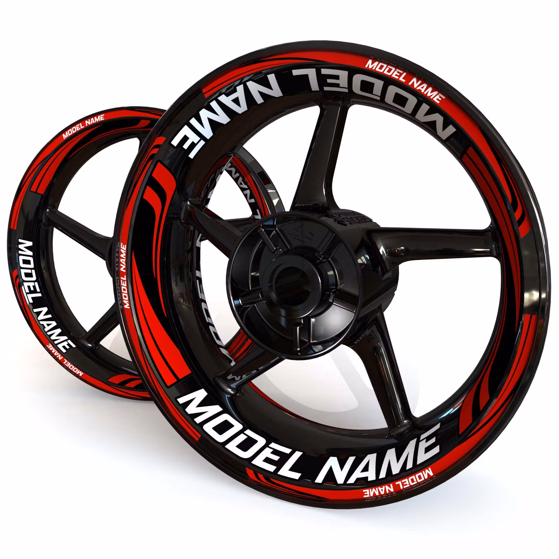 "Model Name" Wheel Stickers - "Wave"