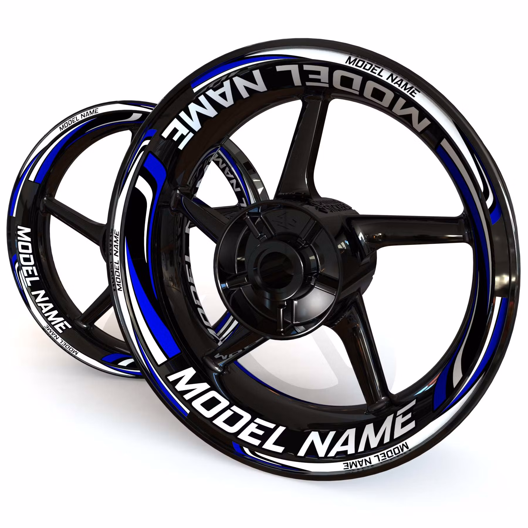 "Model Name" Wheel Stickers - "Wave"