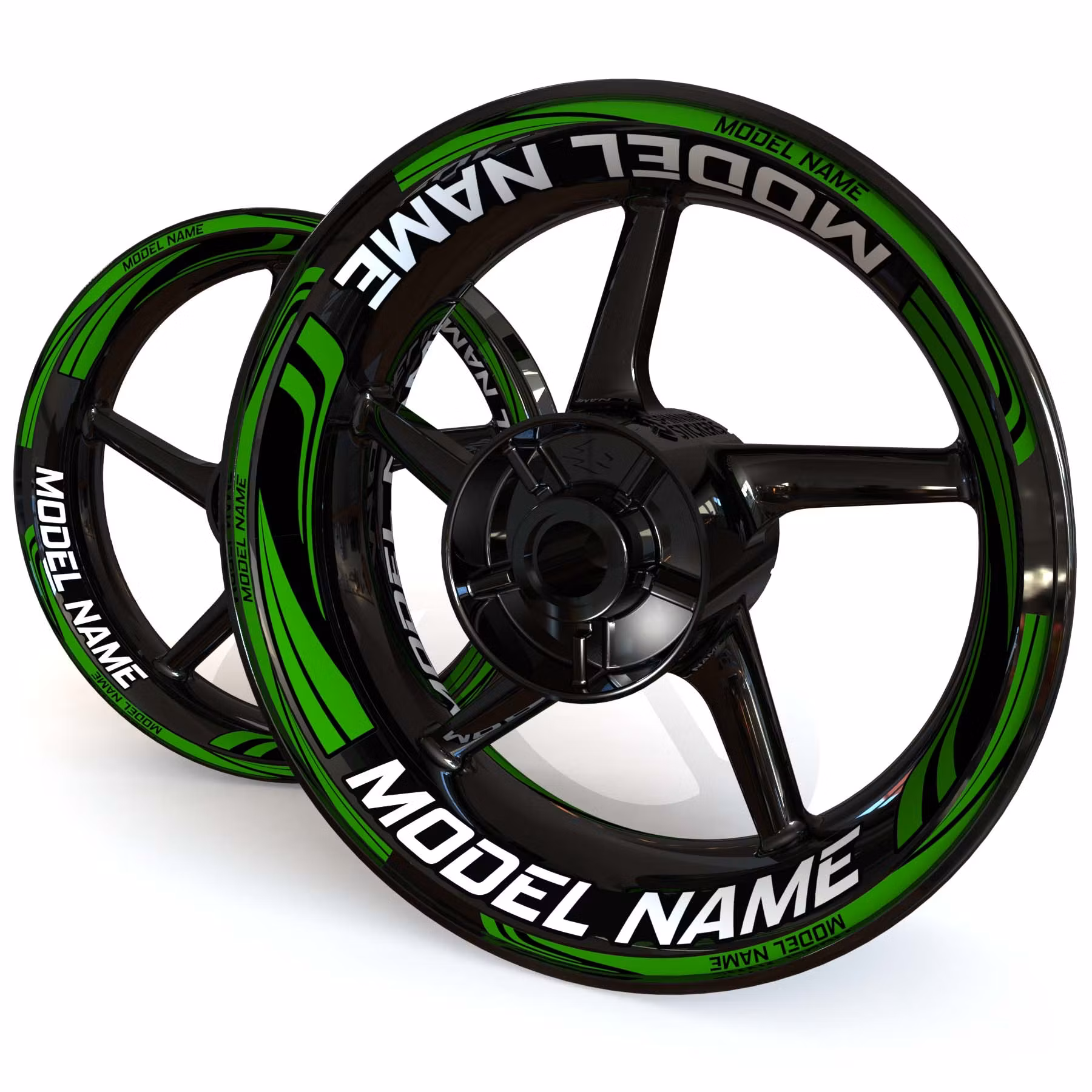 "Model Name" Wheel Stickers - "Wave"