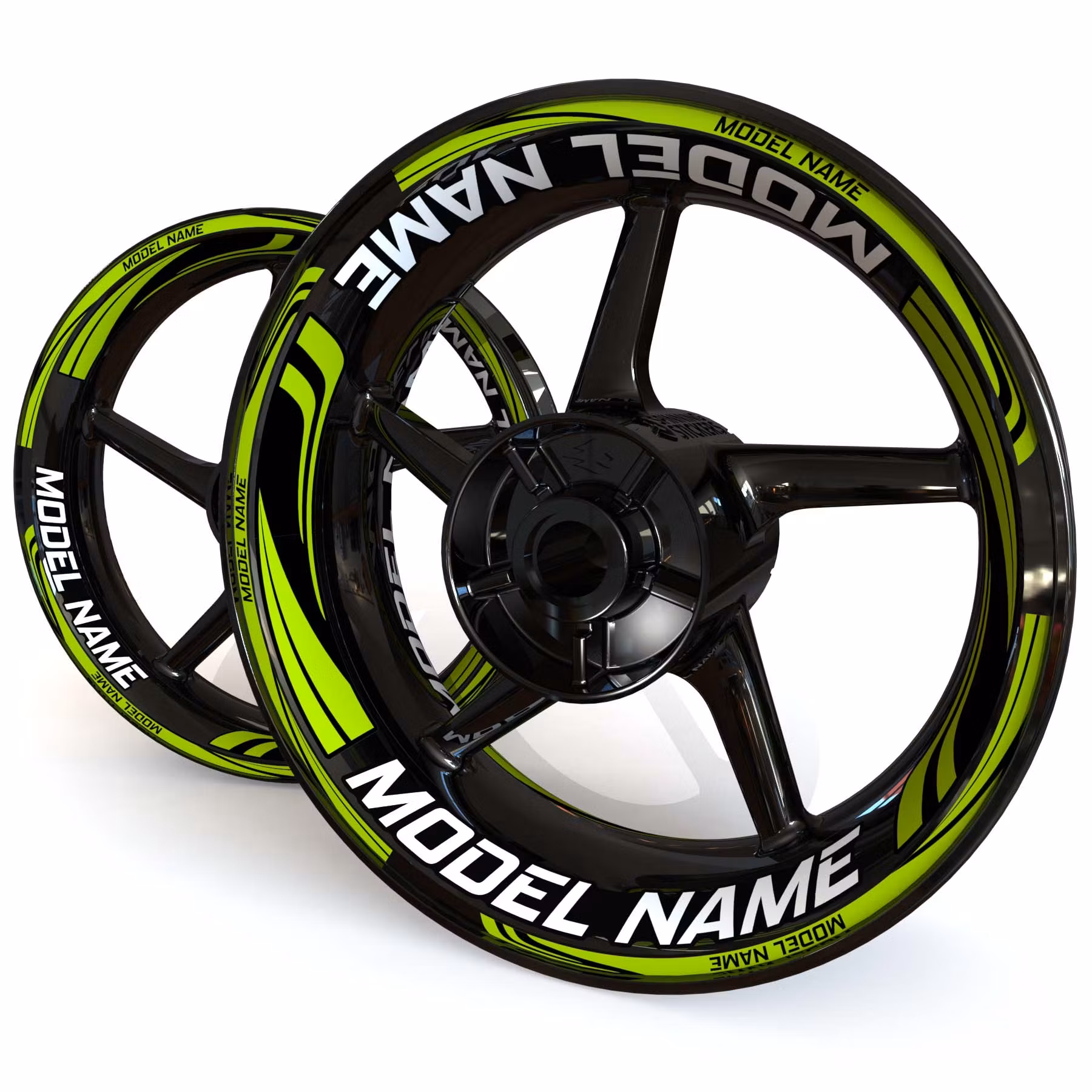 "Model Name" Wheel Stickers - "Wave"