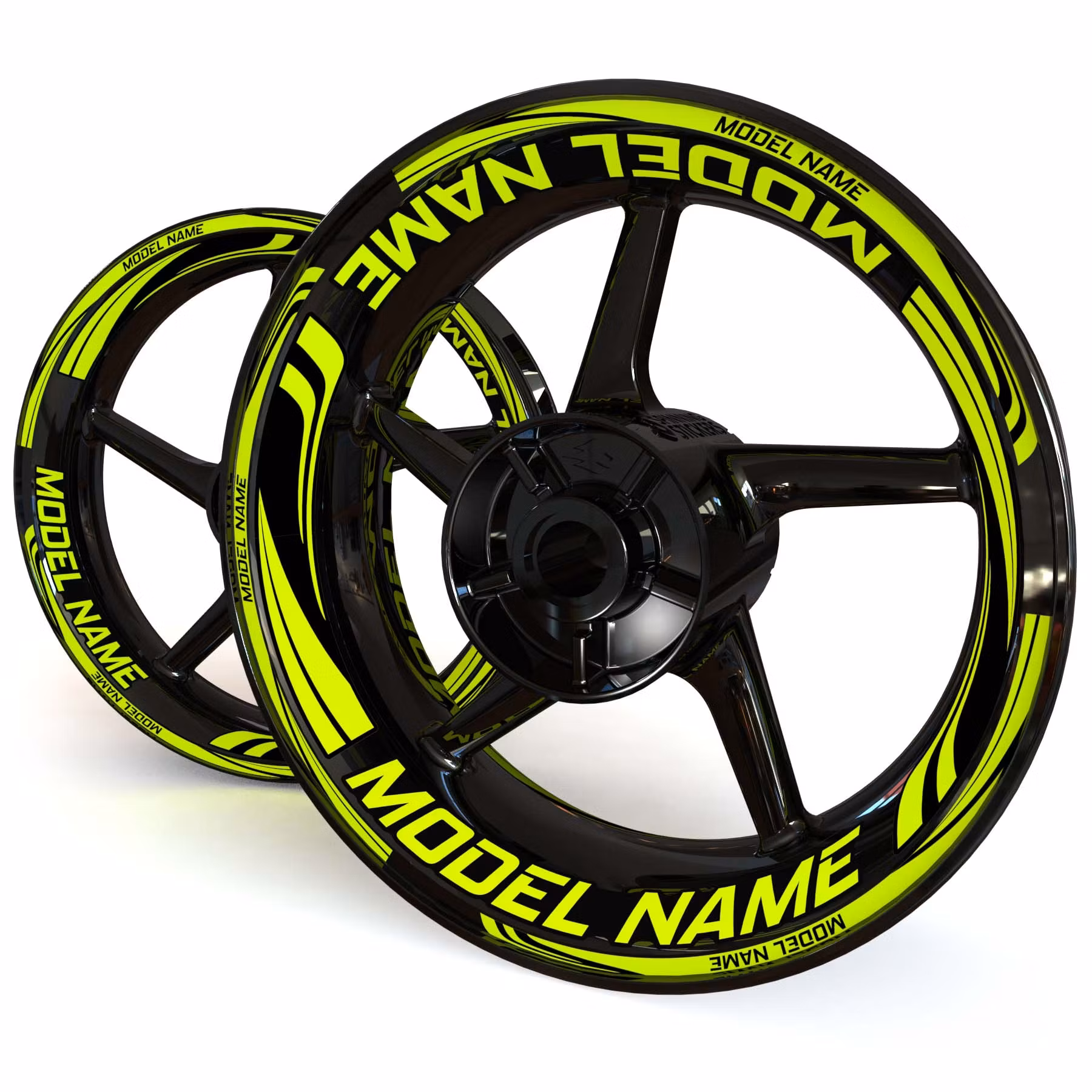 "Model Name" Wheel Stickers - "Wave"