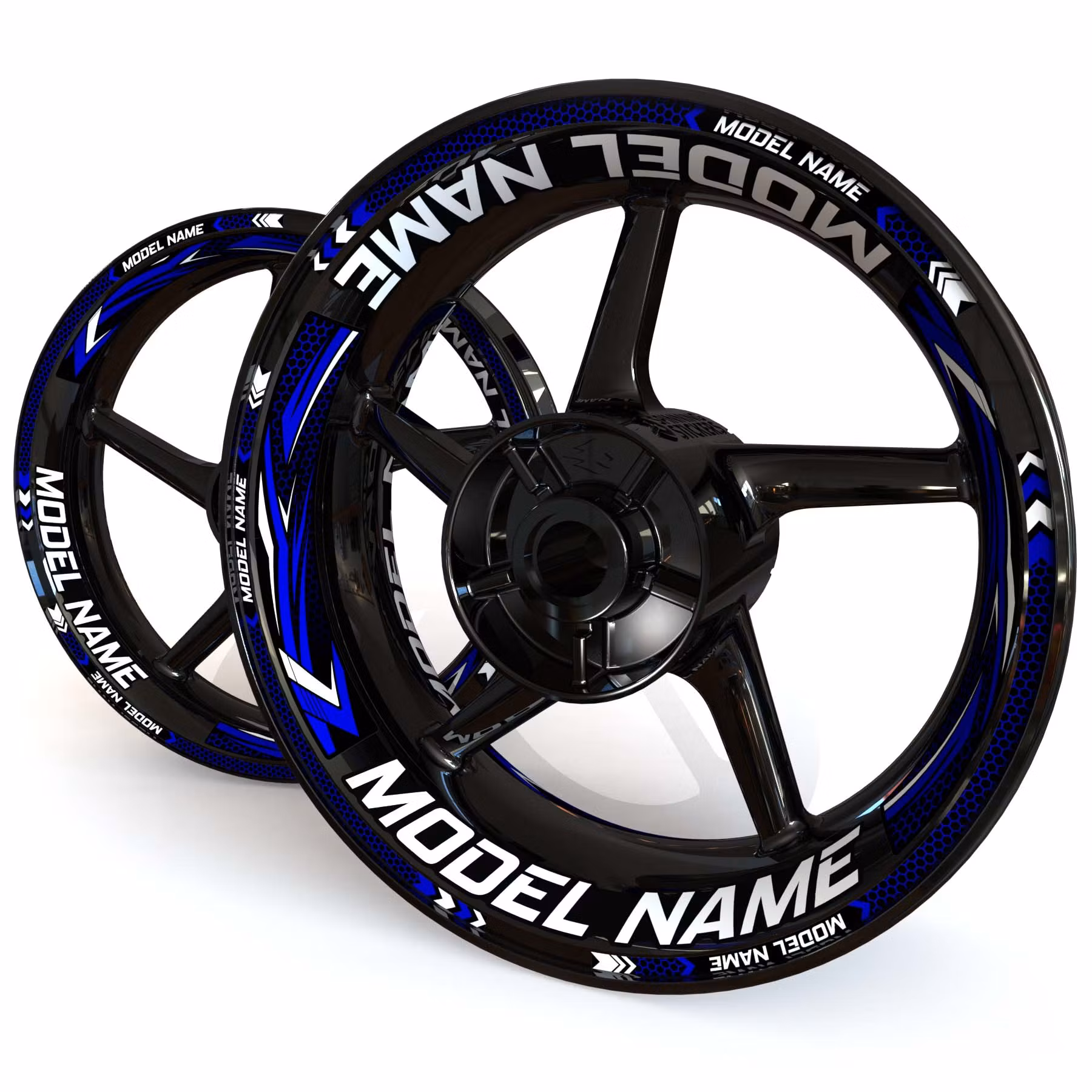 "Model Name" Wheel Stickers - "Grid"