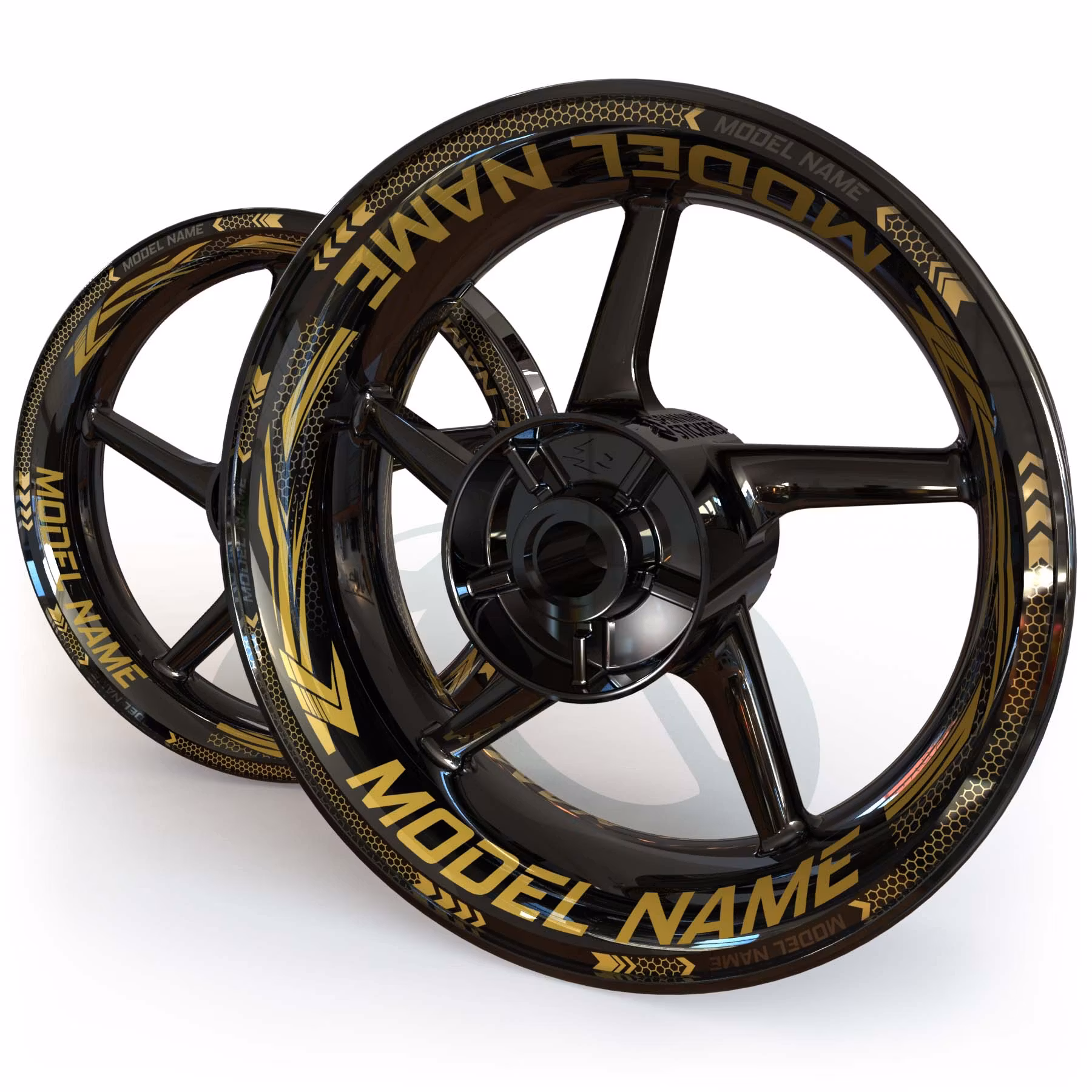 "Model Name" Wheel Stickers - "Grid"