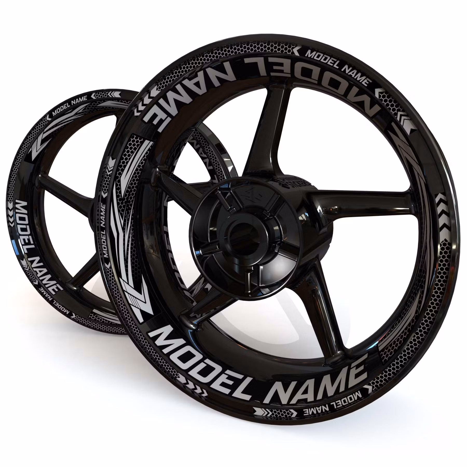 "Model Name" Wheel Stickers - "Grid"