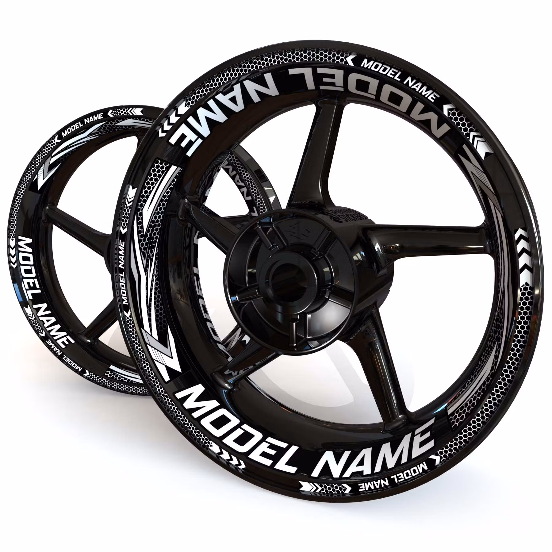 "Model Name" Wheel Stickers - "Grid"