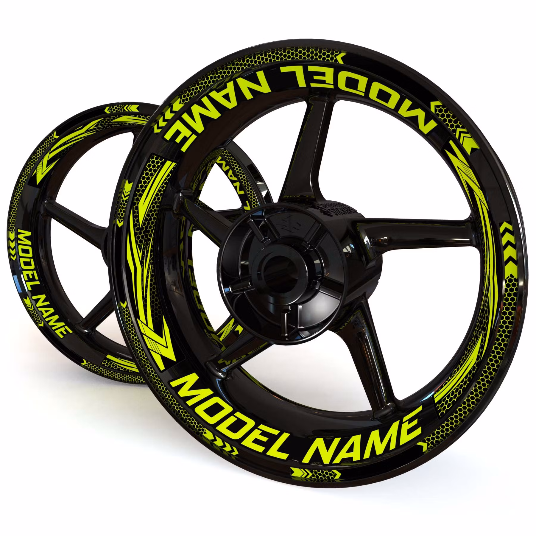 "Model Name" Wheel Stickers - "Grid"