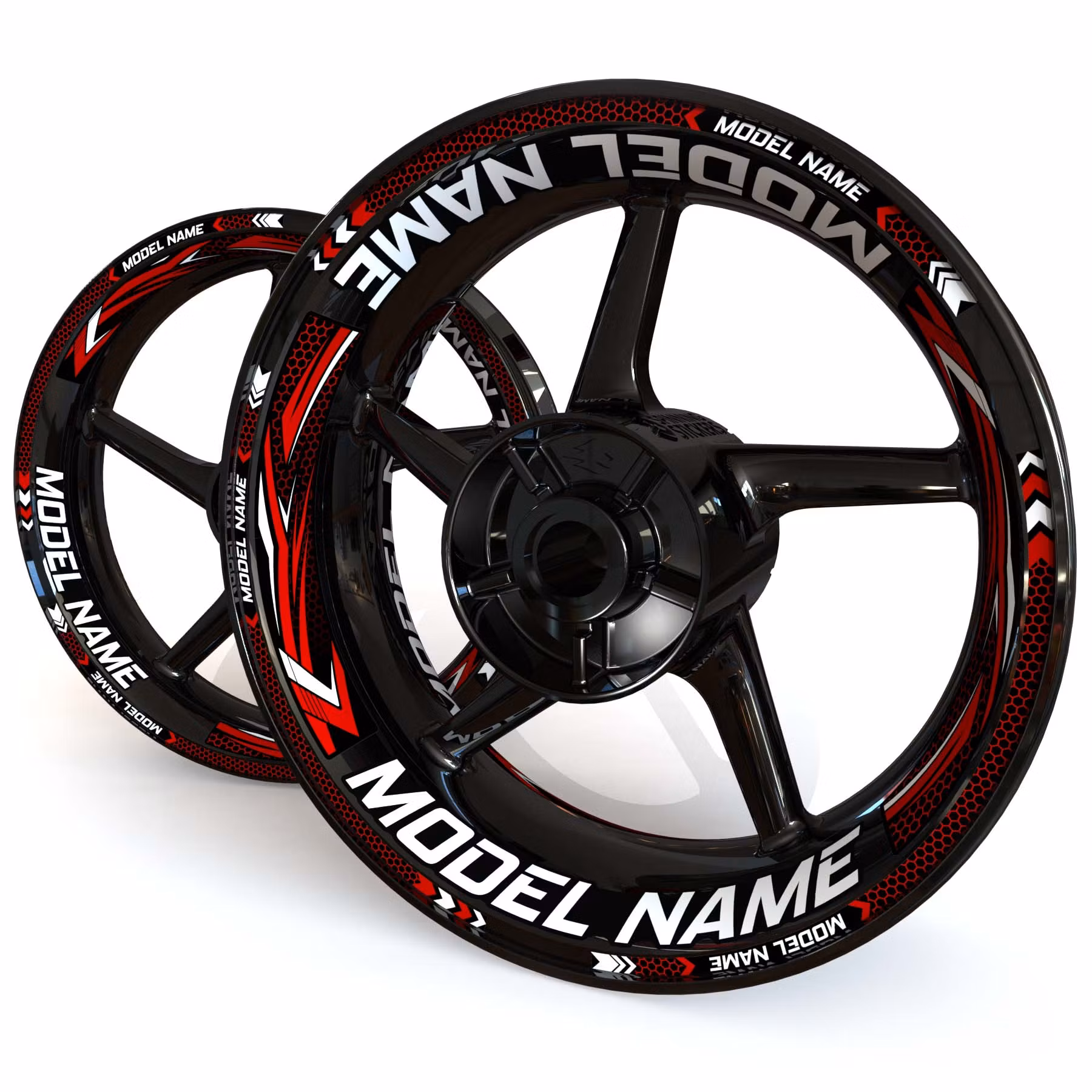 "Model Name" Wheel Stickers - "Grid"