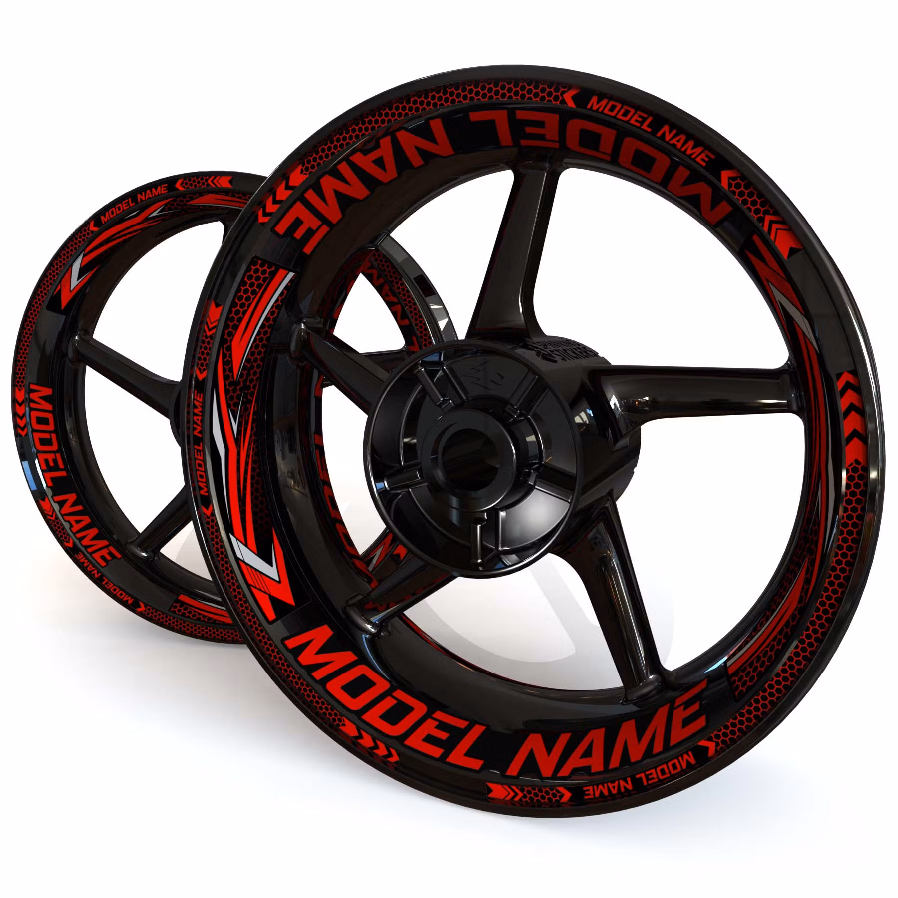 "Model Name" Wheel Stickers - "Grid"
