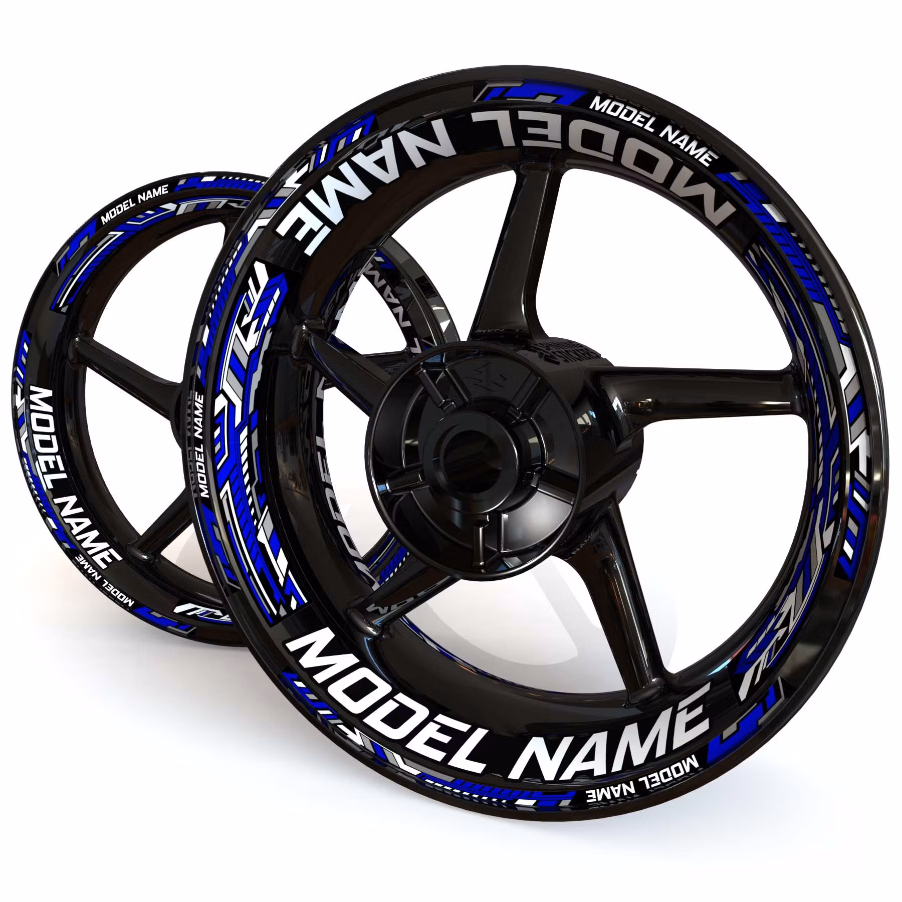 "Model Name" Wheel Stickers - "Steel Stripes"