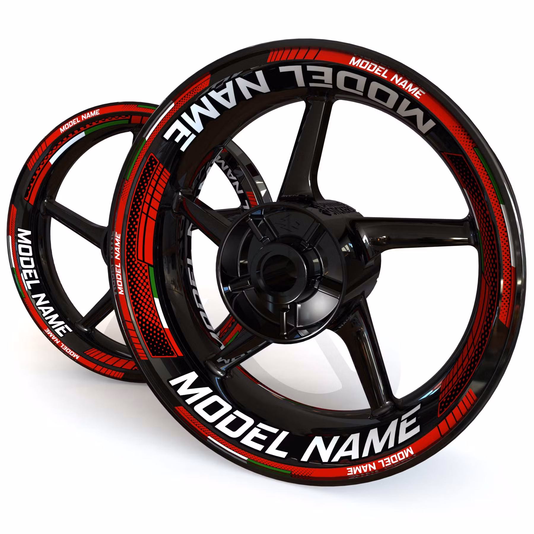 "Model Name" Wheel Stickers - "Fade"
