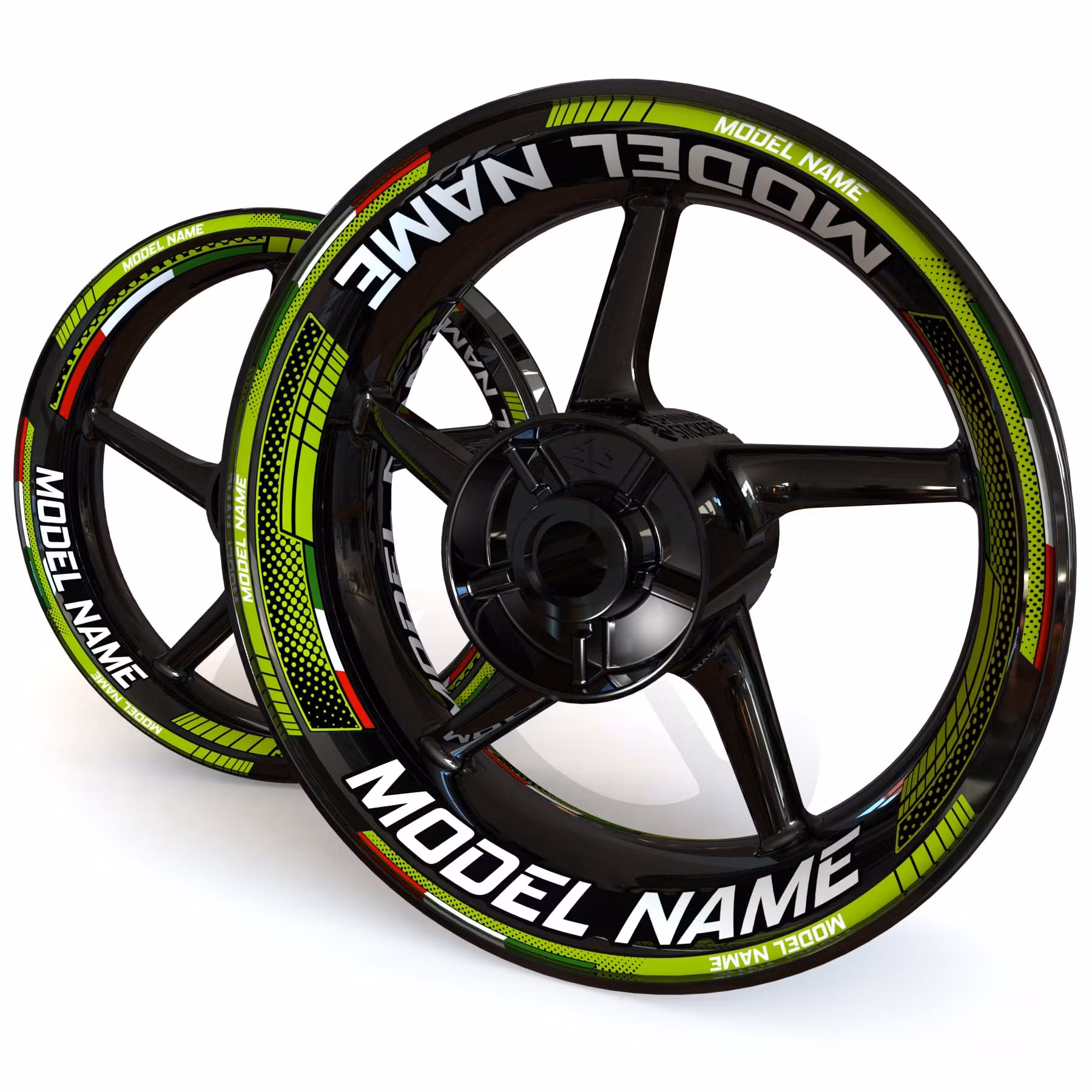 "Model Name" Wheel Stickers - "Fade"