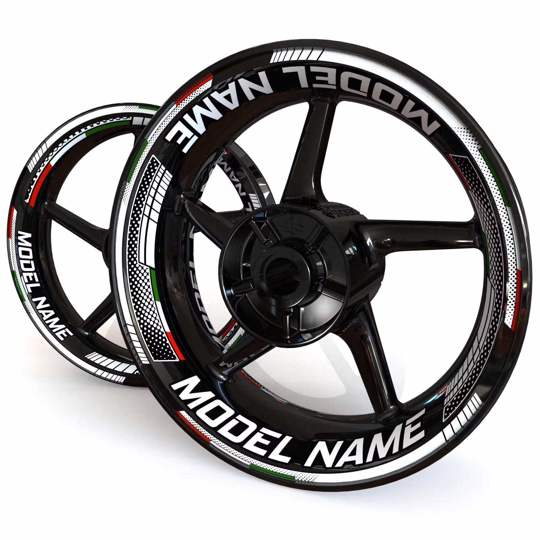 "Model Name" Wheel Stickers - "Fade"