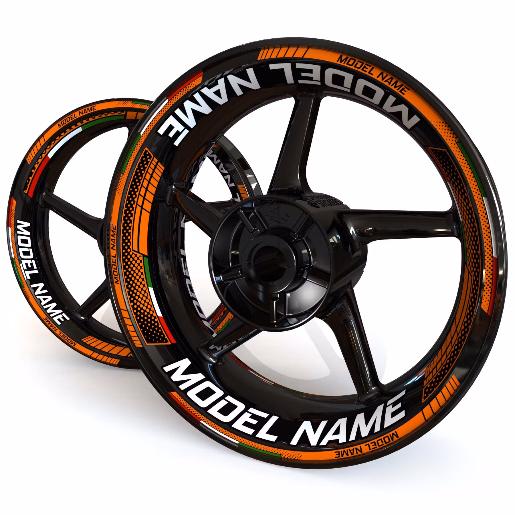 "Model Name" Wheel Stickers - "Fade"