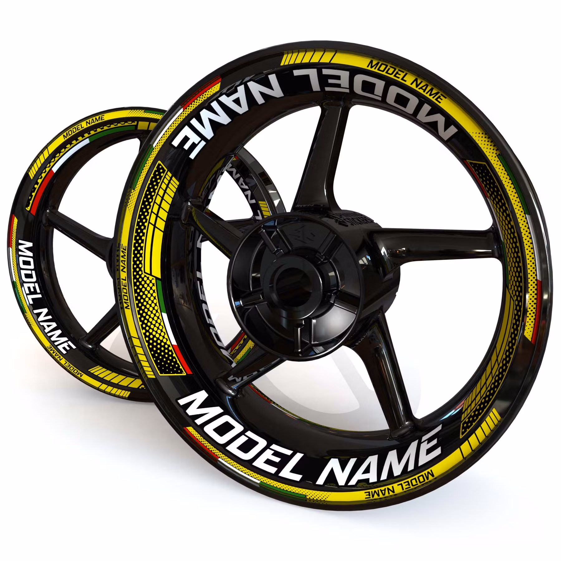 "Model Name" Wheel Stickers - "Fade"