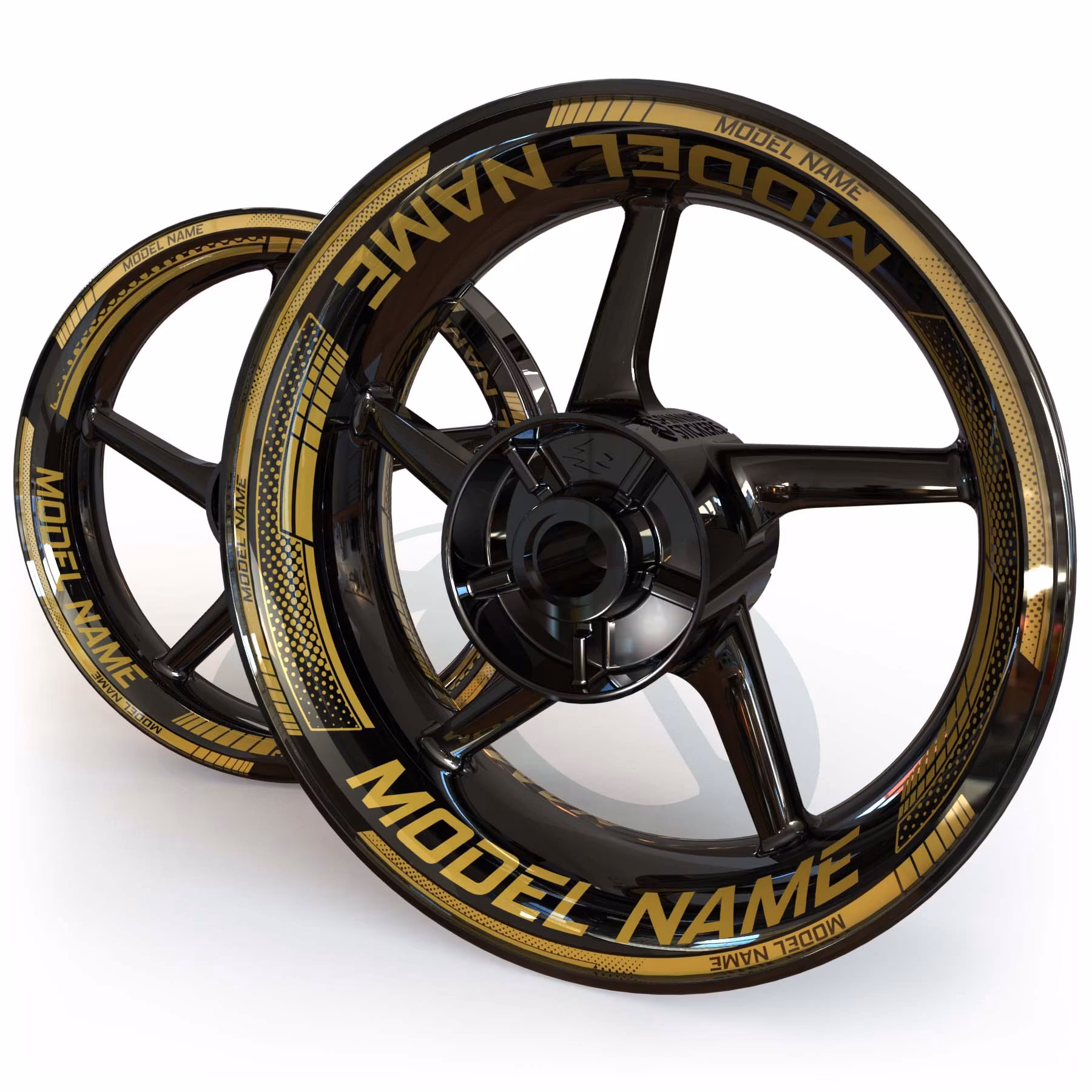 "Model Name" Wheel Stickers - "Fade"