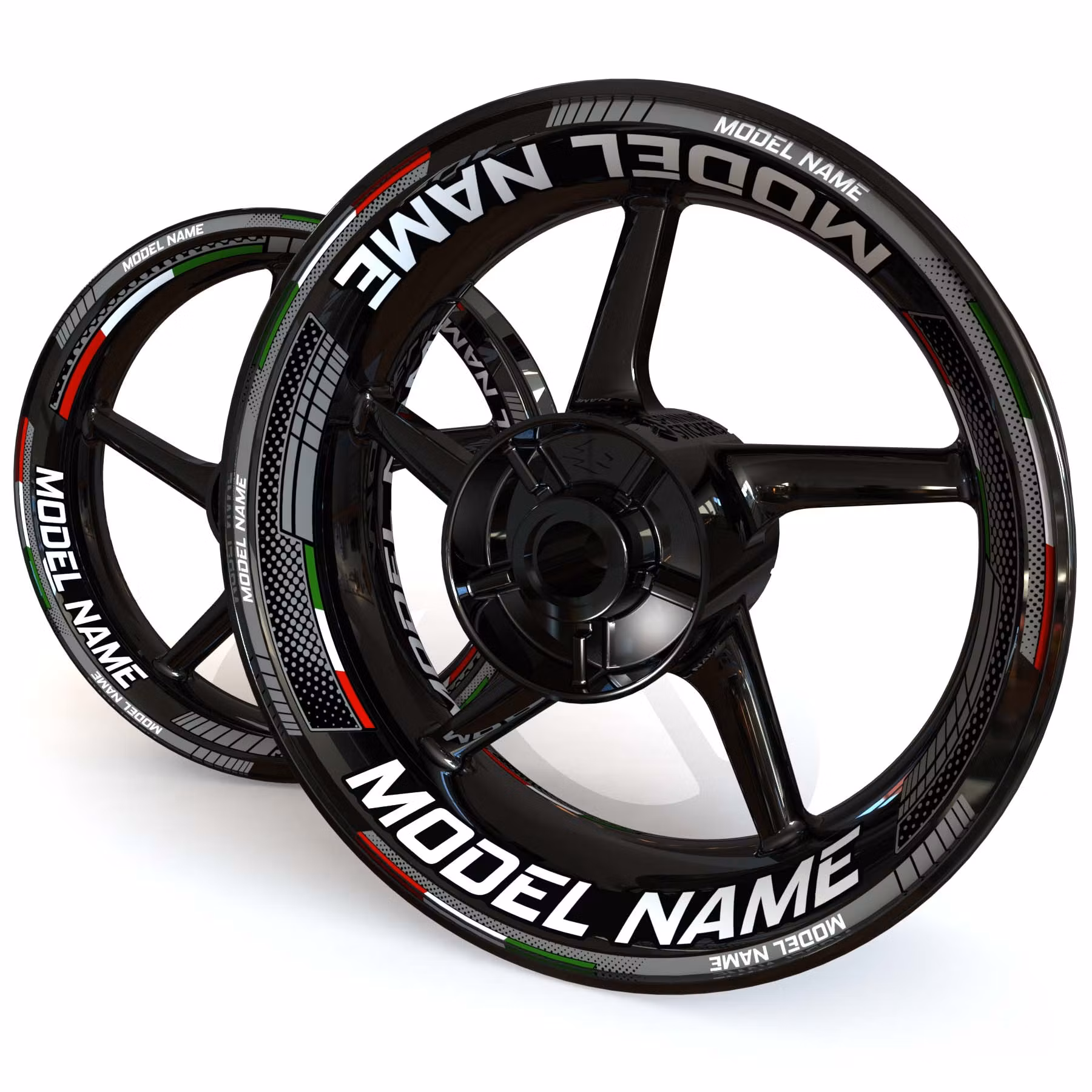"Model Name" Wheel Stickers - "Fade"