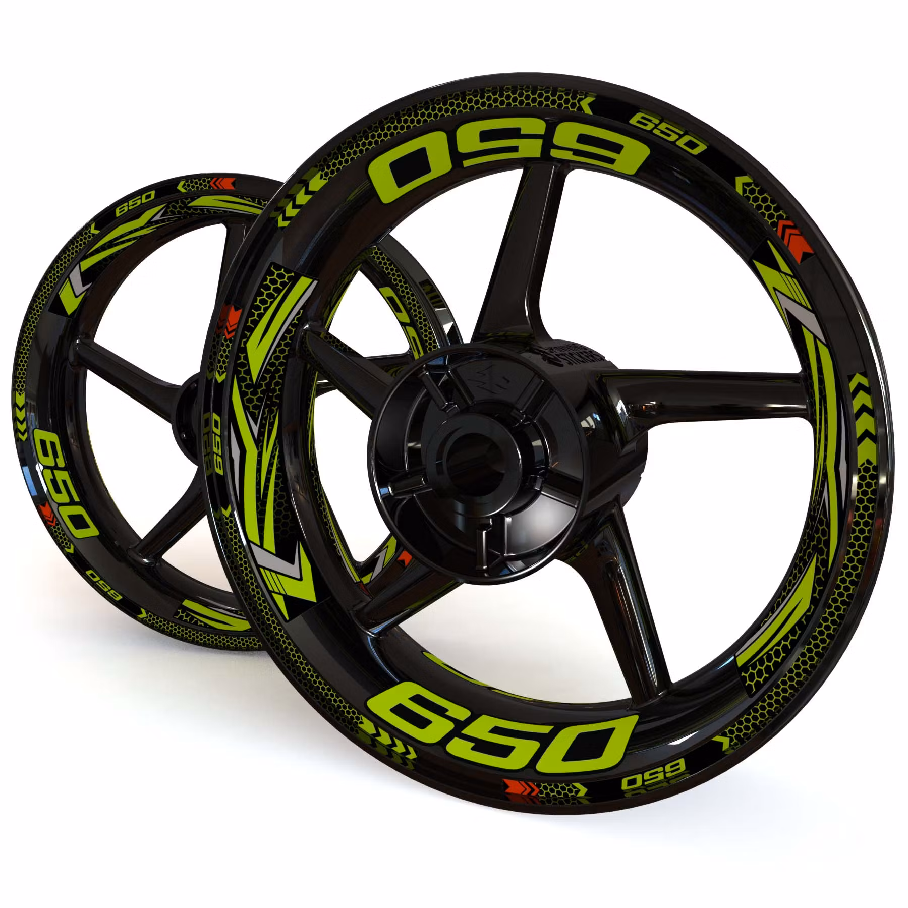 Velg Stickers - Voor Ninja 650 - "Grid"