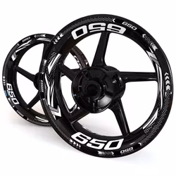 Wheel Stickers - Fits Ninja 650 - "Grid"