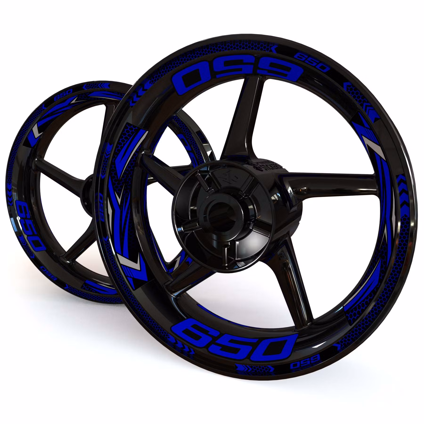 Velg Stickers - Voor Ninja 650 - "Grid"