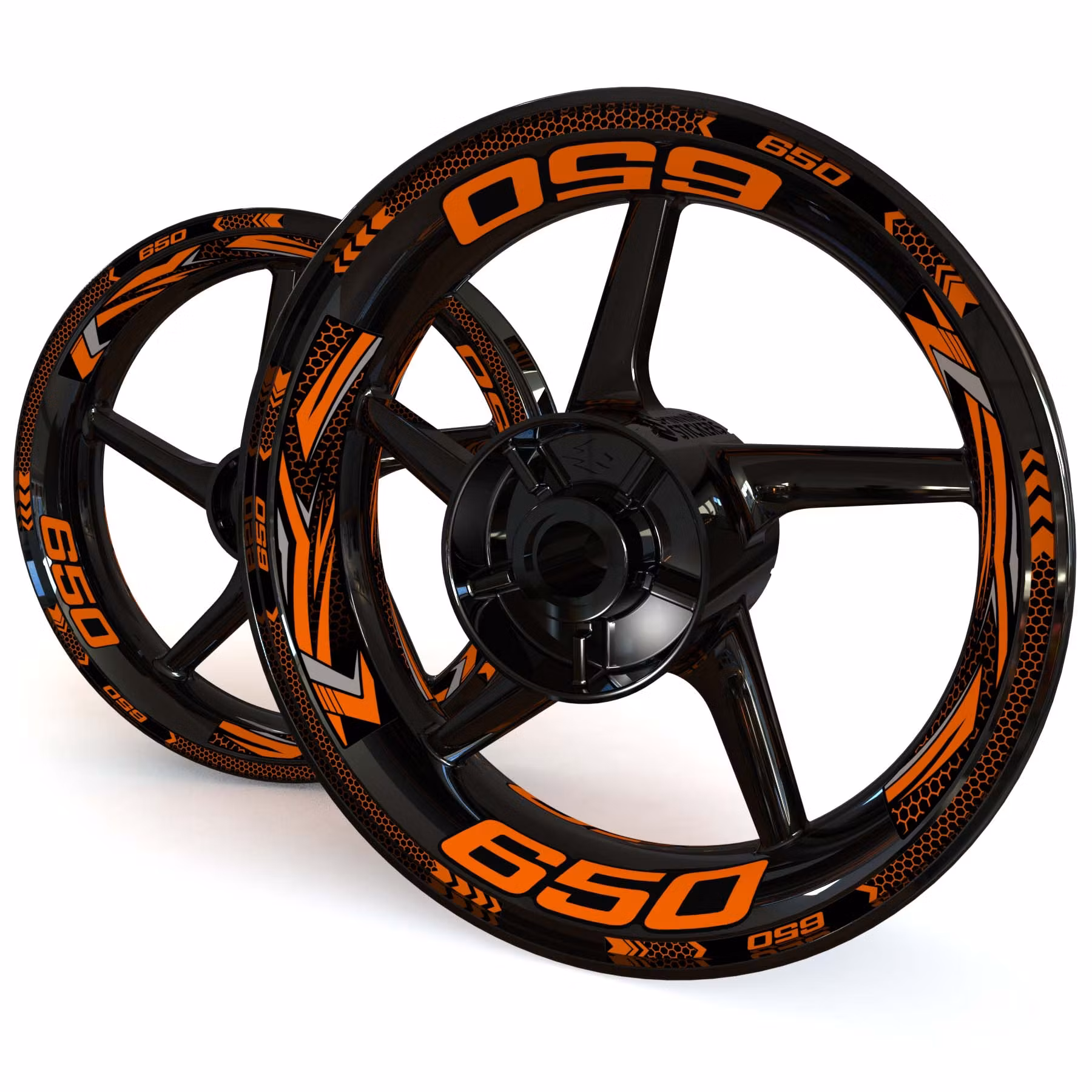 Velg Stickers - Voor Ninja 650 - "Grid"