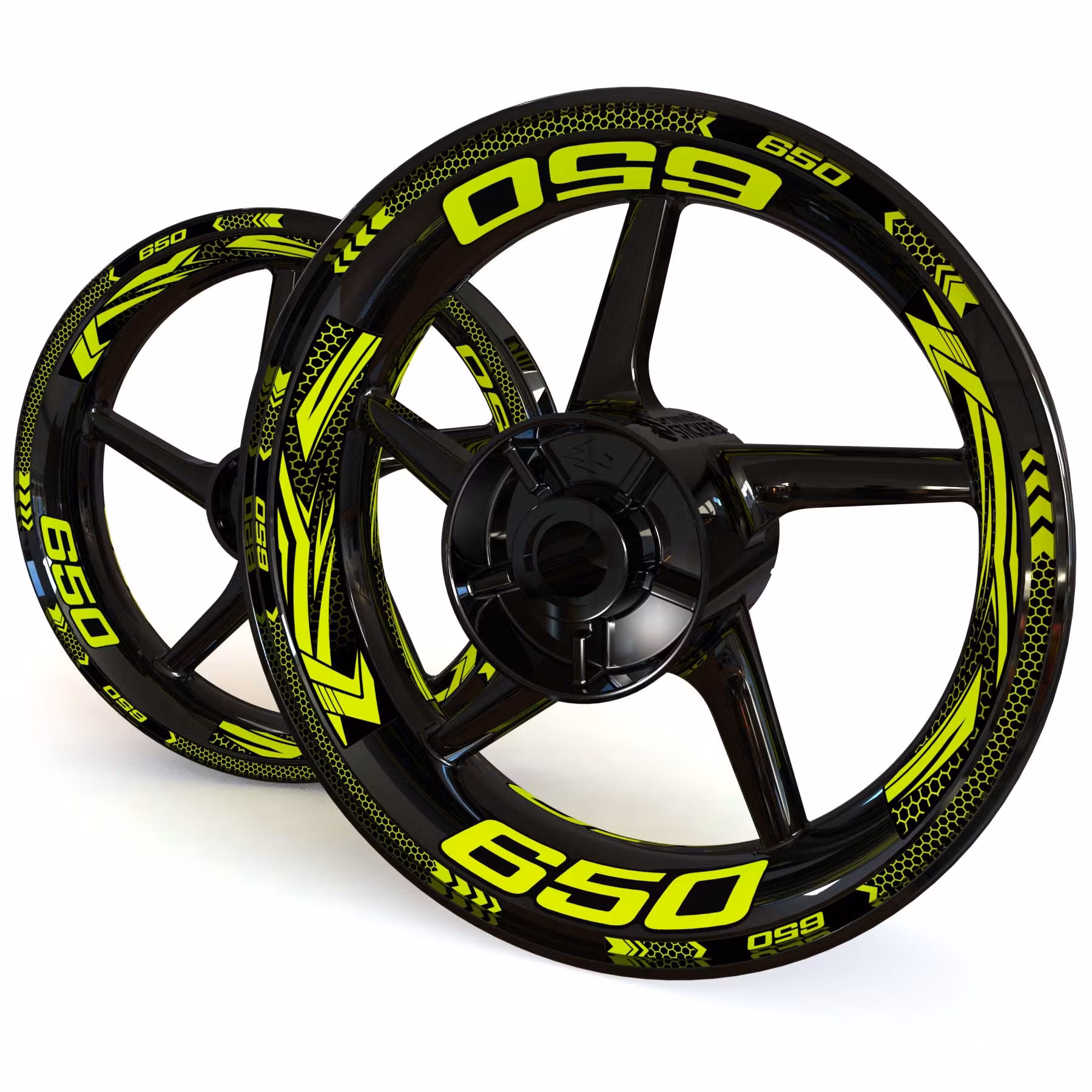 Velg Stickers - Voor Ninja 650 - "Grid"