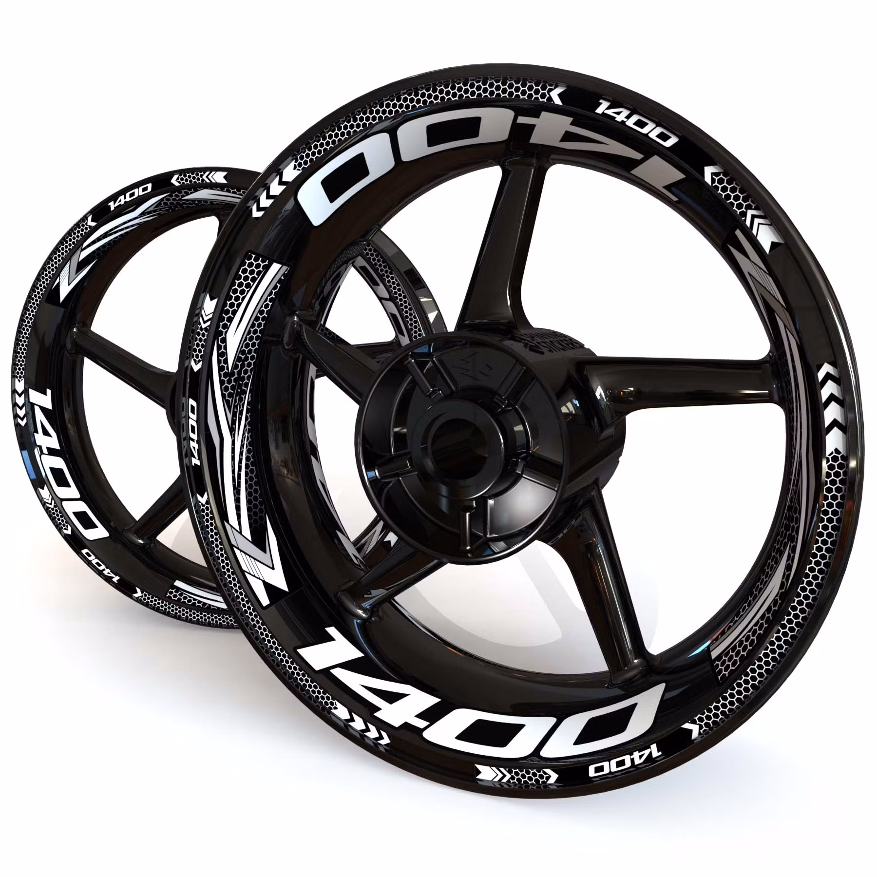 うり絵ksんsk Wheel Stickers - Fits ZZR1400 - 