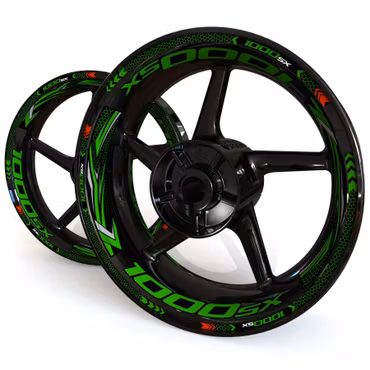 Wheel Stickers - Fits Ninja 1000SX - "Grid"