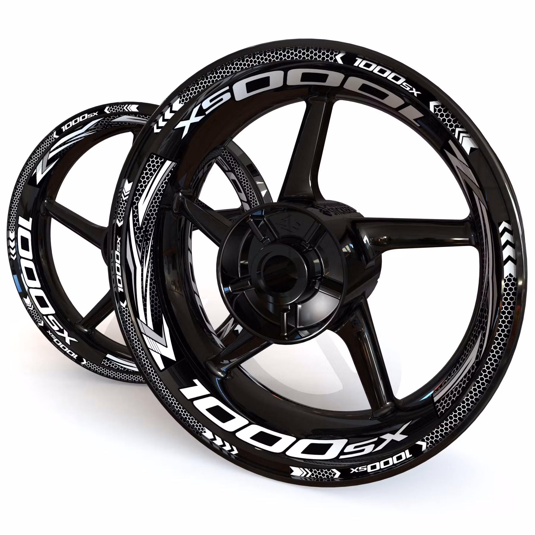 Wheel Stickers - Fits Ninja 1000SX - "Grid"