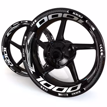 Wheel Stickers - Fits Ninja H2 - "Grid"