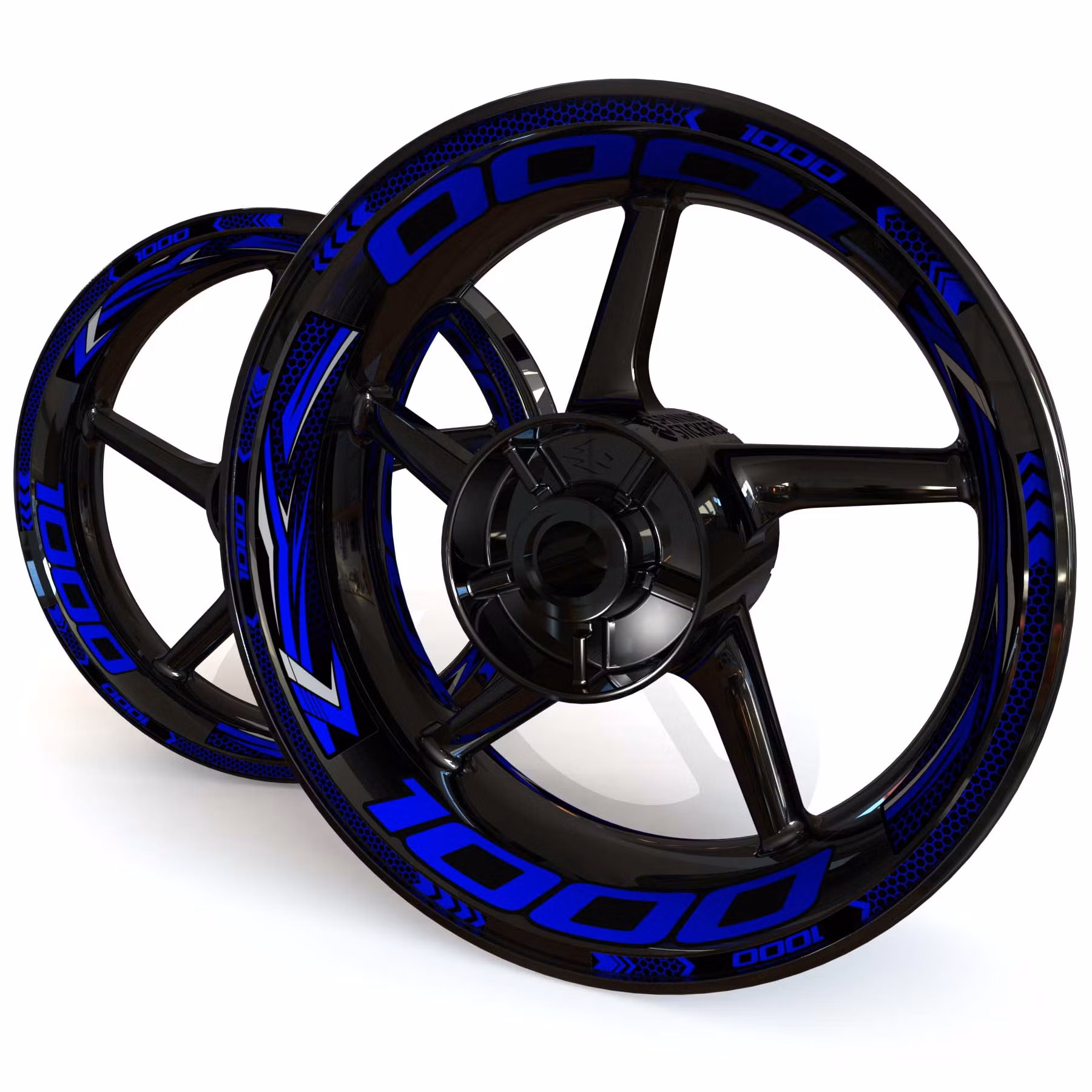 Wheel Stickers - Fits Ninja H2 - "Grid"