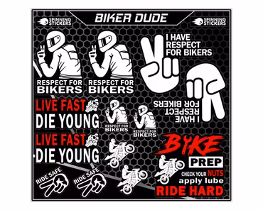Biker Dude sticker kit