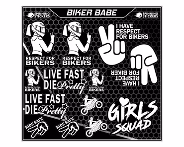 Biker Babe sticker kit
