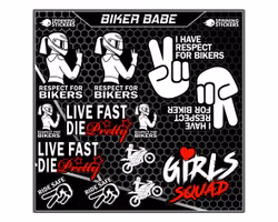 Biker Babe sticker kit