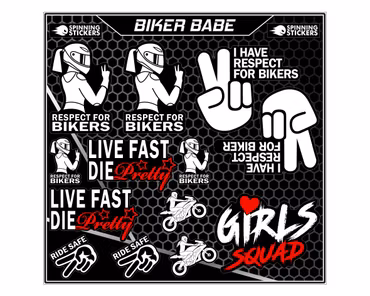 Biker Babe sticker kit