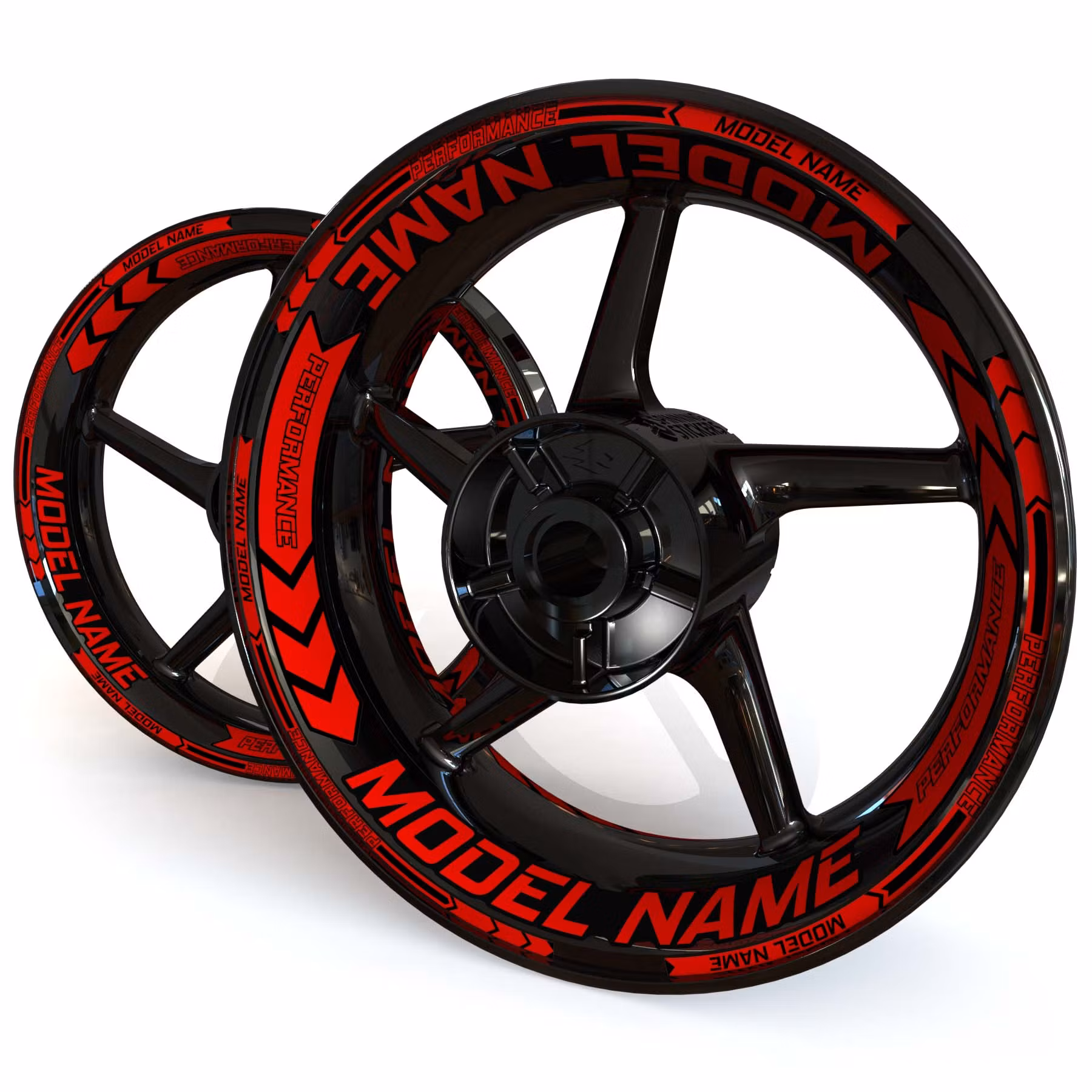 "Model Name" Wheel Stickers - "Arrow"