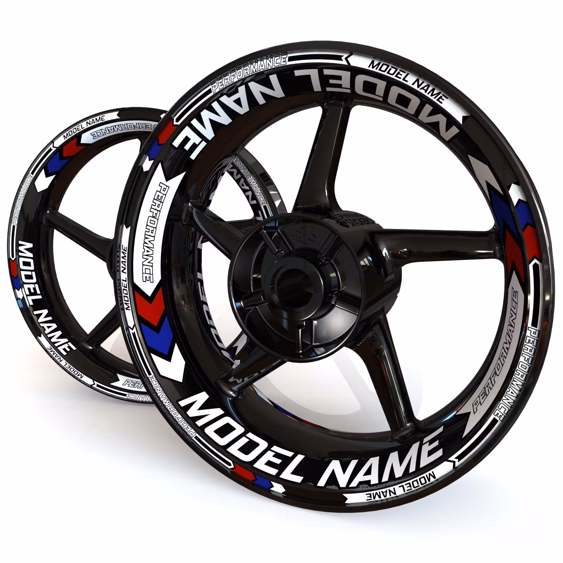"Model Name" Wheel Stickers - "Arrow"