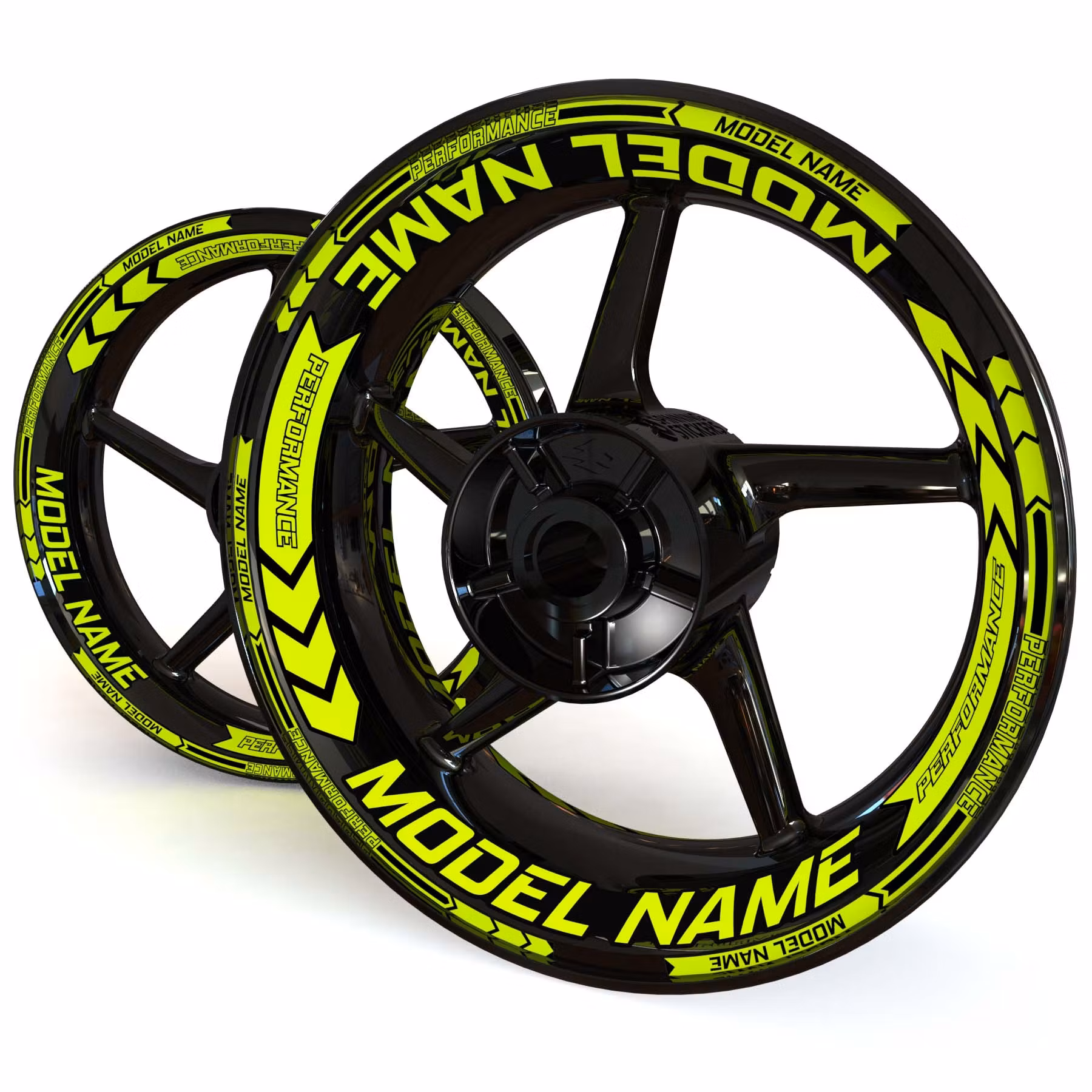 "Model Name" Wheel Stickers - "Arrow"
