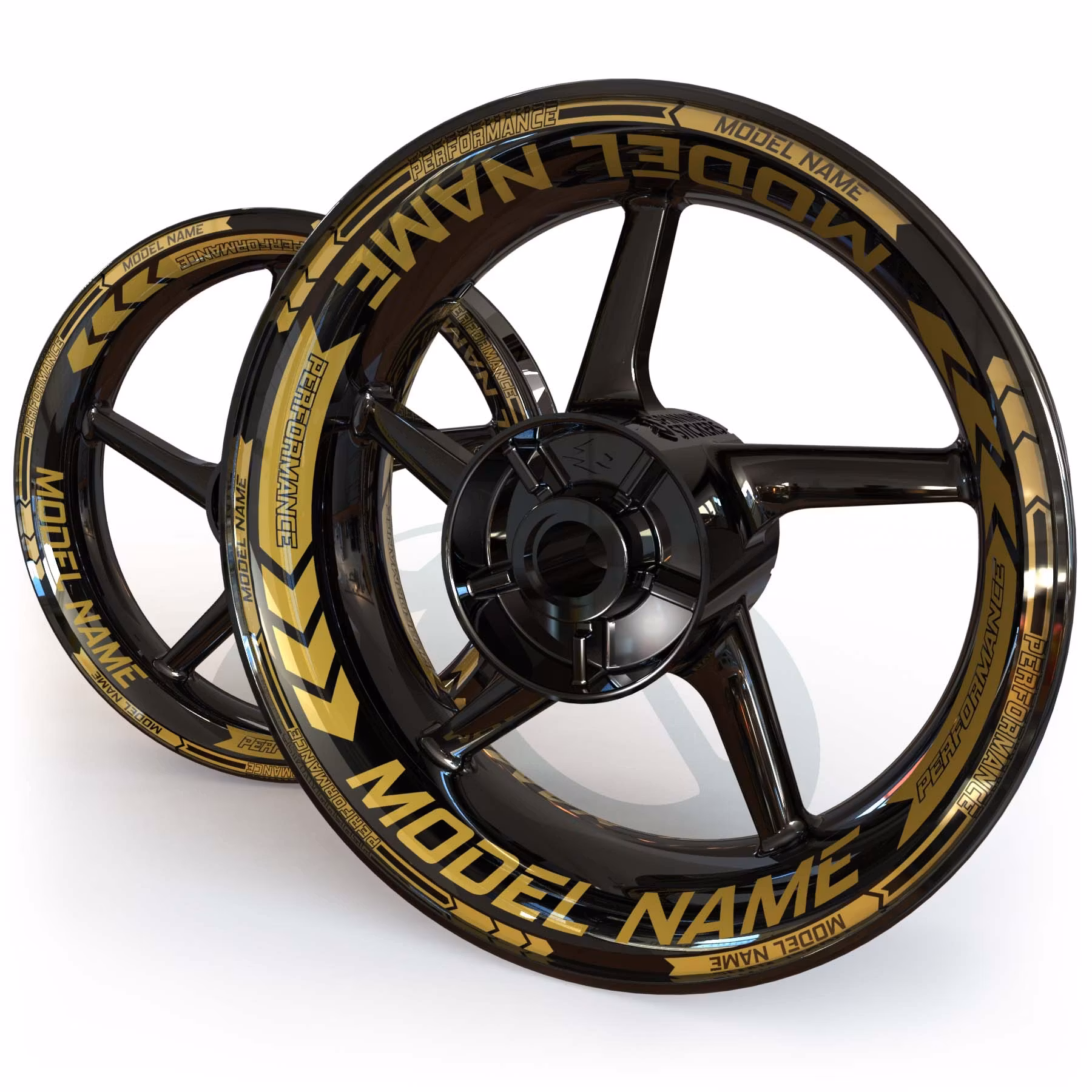 "Model Name" Wheel Stickers - "Arrow"