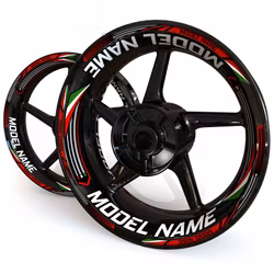 Adesivi Per Cerchioni Moto E Auto GP-Style - Set 14 Pezzi, Colore Bronzo Dorato Metallizzato, Made In Germany