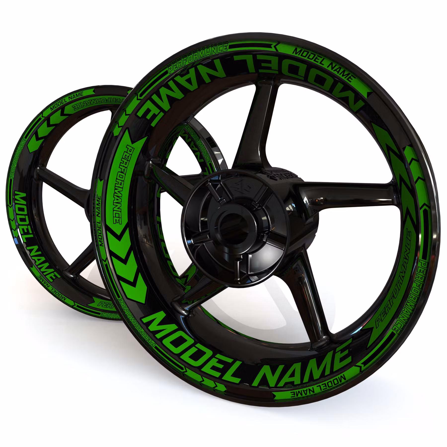 "Model Name" Wheel Stickers - "Arrow"