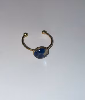 Royal blue ring - Gullfarget Stirling sølv 8mm