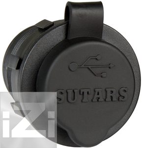 USB Uttag, dubbelt, 5 A, svart