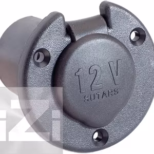 12 V Uttag för infällnad, runt