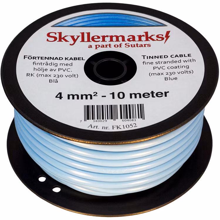 Minirulle Enledad Förtennad blå 4 mm² - 10 m Skyllermarks FK1052