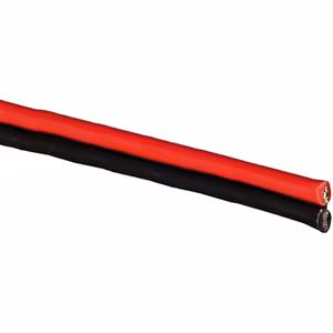 Minirulle Tvåledad Förtennad Röd/Svart 2x4 mm² - 6 m