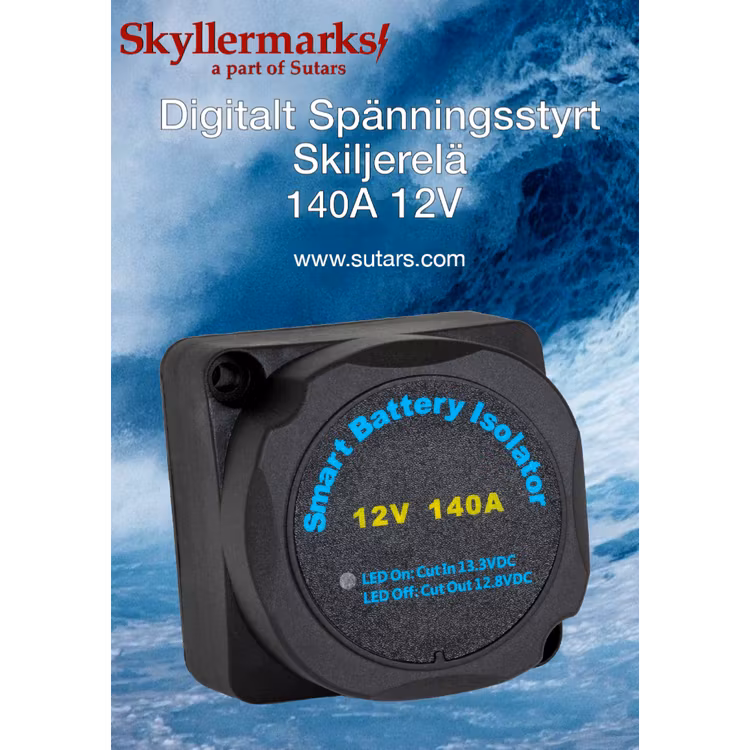 Digitalt Spänningsstyrt Skiljerelä 140A 12V, Skyllermarks